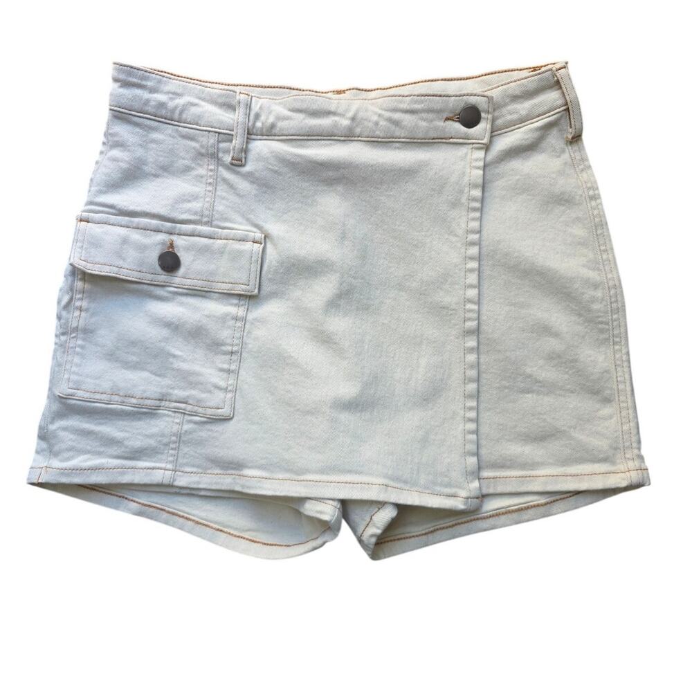 ANA Ivory-Rust Stitch Side Pocket Skort
